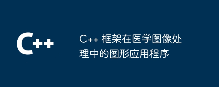 C++ 框架在医学图像处理中的图形应用程序