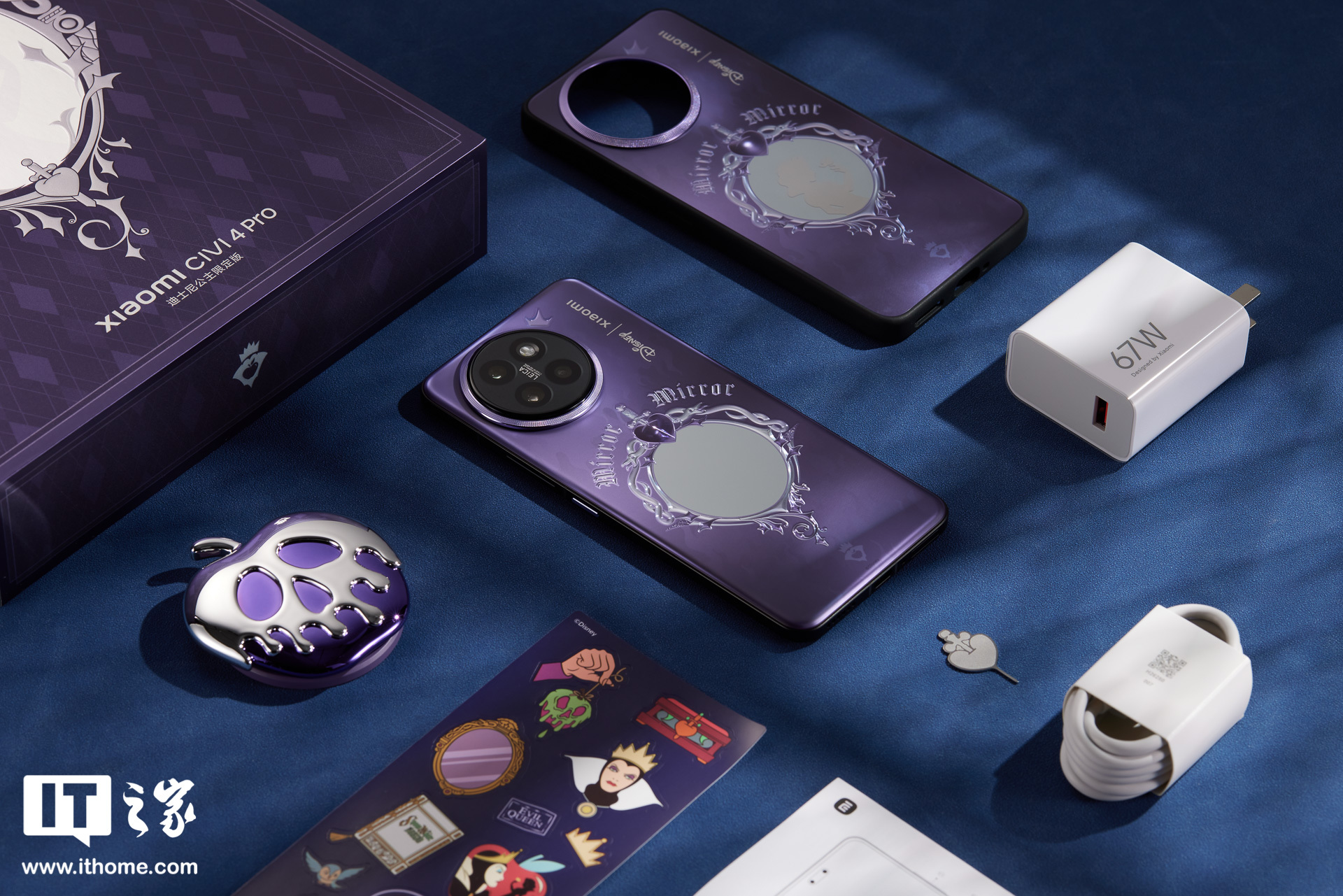 小米 Civi 4 Pro 迪士尼公主限定版图赏：内嵌“魔镜”的深度定制机