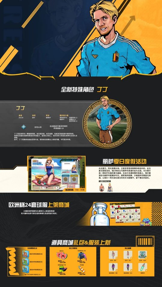 《自由足球》怀旧服夏日版本火热开启，新特殊角色丁丁上线！