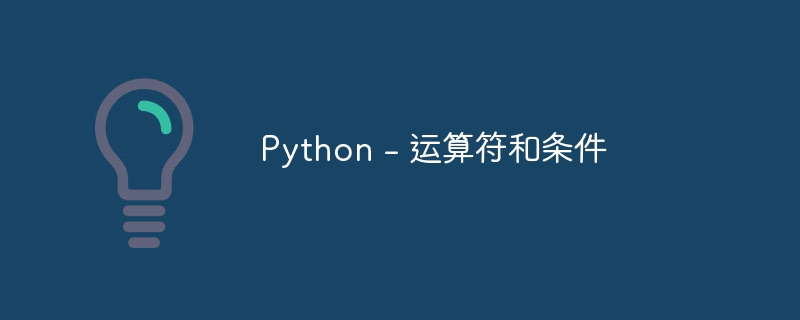 Python – 运算符和条件