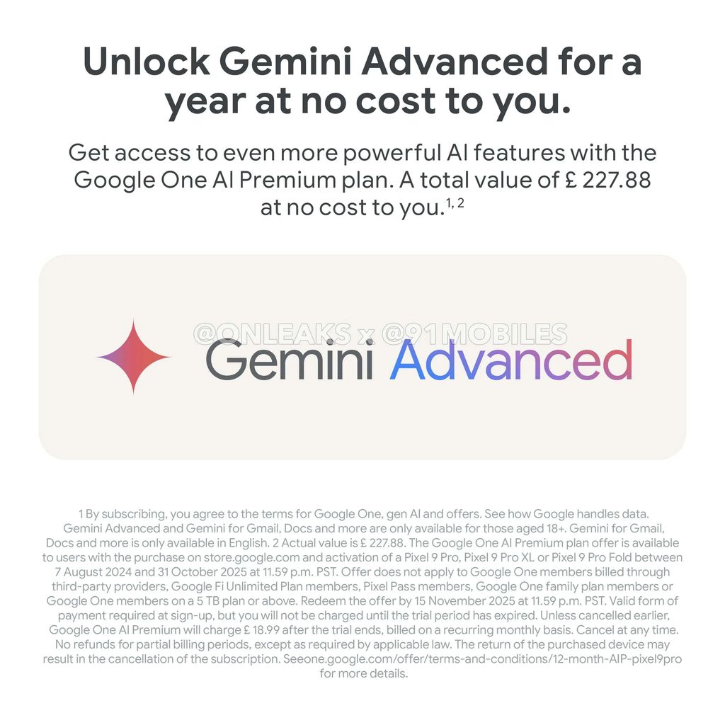 谷歌 Pixel 9 系列手机宣传物料曝光：主打 Gemini AI、12/16GB 内存、7 年安全更新