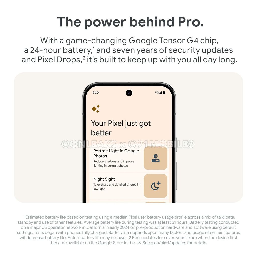 谷歌 Pixel 9 系列手机宣传物料曝光：主打 Gemini AI、12/16GB 内存、7 年安全更新