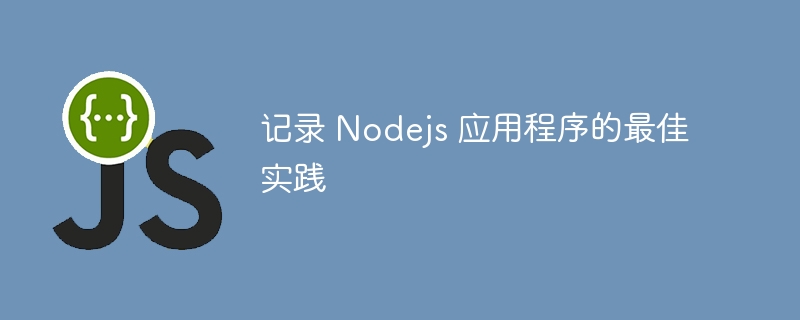 记录 Nodejs 应用程序的最佳实践