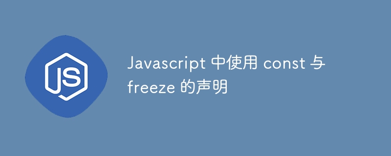 Javascript 中使用 const 与 freeze 的声明