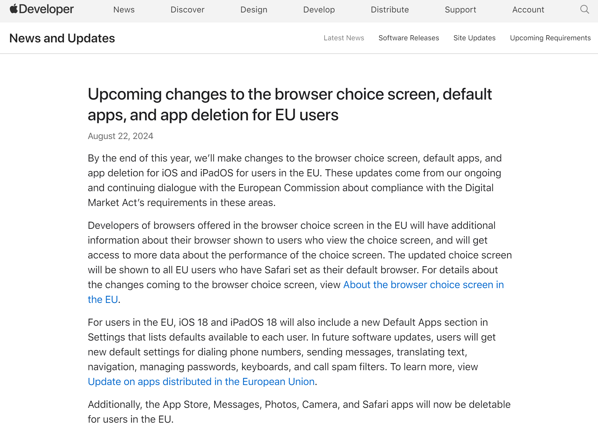 欧盟iPhone“个性化时代”到来：可删大部分预装APP，软件选择更多