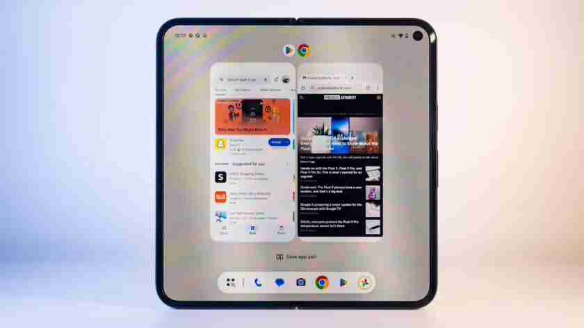 谷歌 Pixel 9 Pro Fold 折叠屏手机支持应用配对功能，分屏操作更便捷