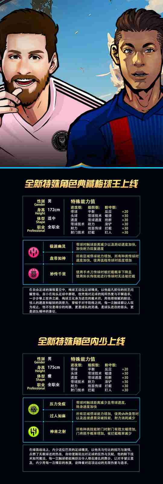 《自由足球》经典服新角色典藏煤球王&内少即将登场！