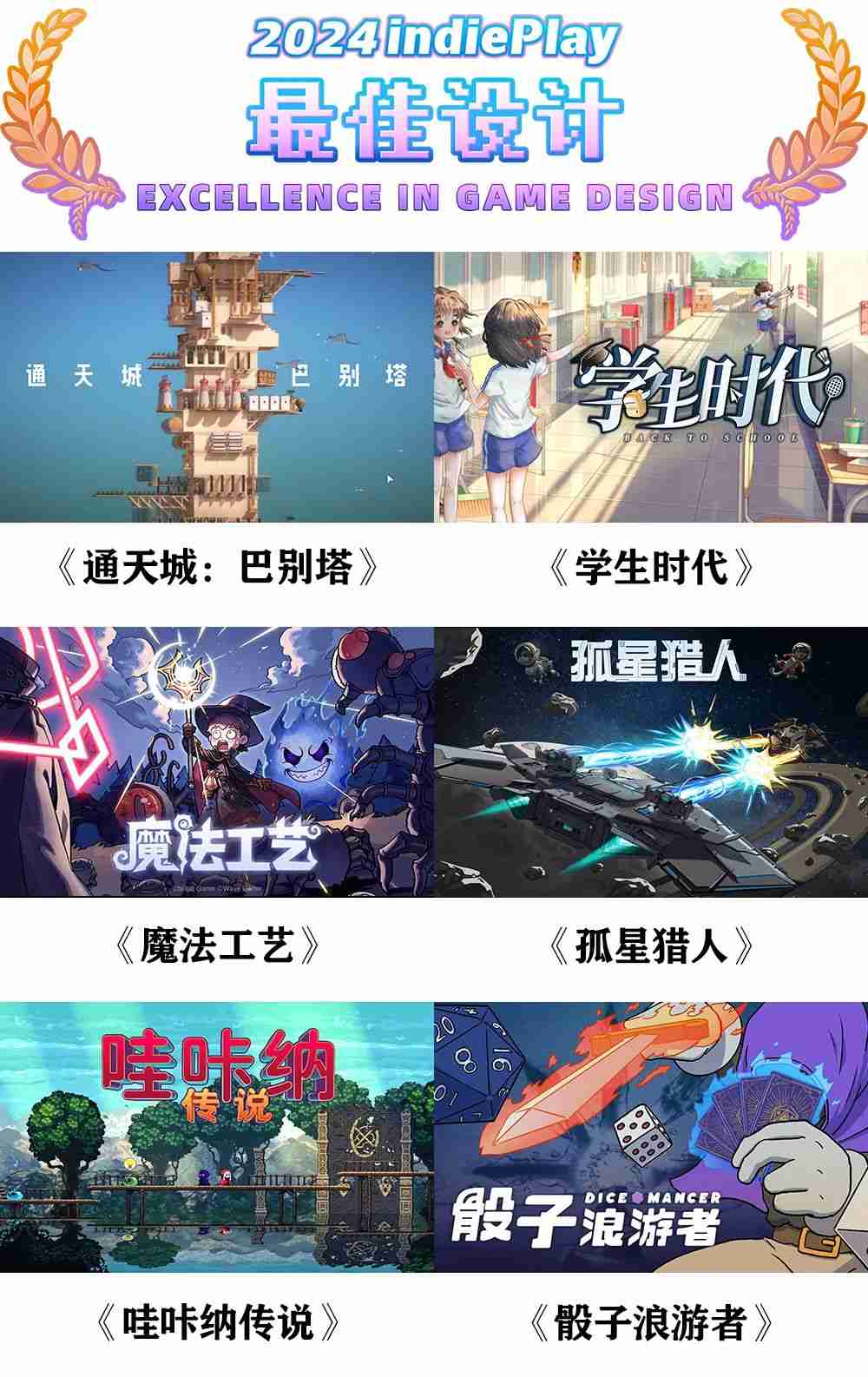 2024 indiePlay中国独立游戏大赛入围名单公布