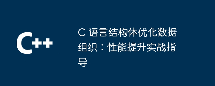 C 语言结构体优化数据组织：性能提升实战指导