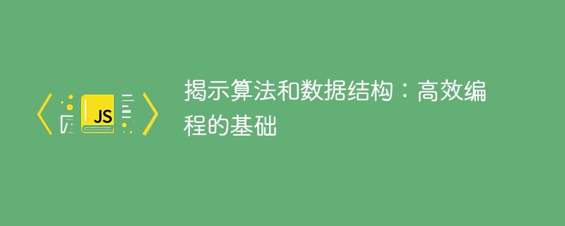 揭示算法和数据结构：高效编程的基础