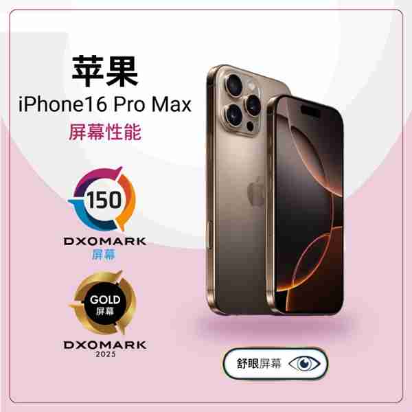 苹果iPhone 16 Pro Max屏幕DxOMark出炉：有瑕疵 还不如上一代