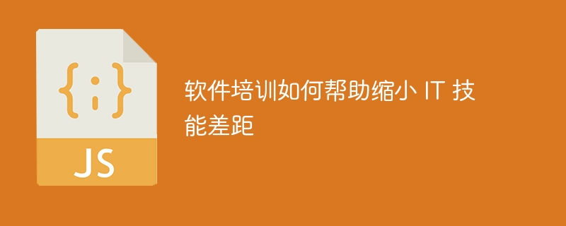 软件培训如何帮助缩小 IT 技能差距