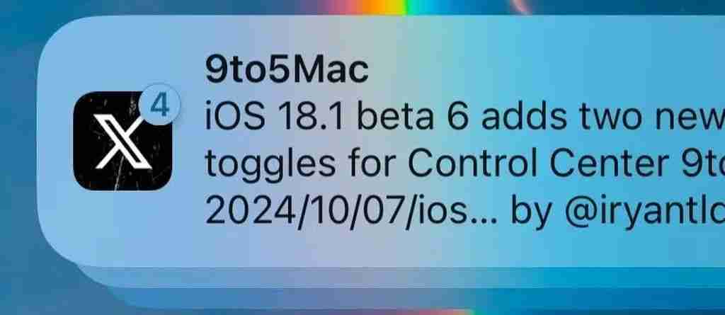 苹果 iOS / iPadOS 18.1 开发者预览版 Beta 6 发布：优化群组通知、新增应用动画、Apple Music 可分享音乐至 TikTok