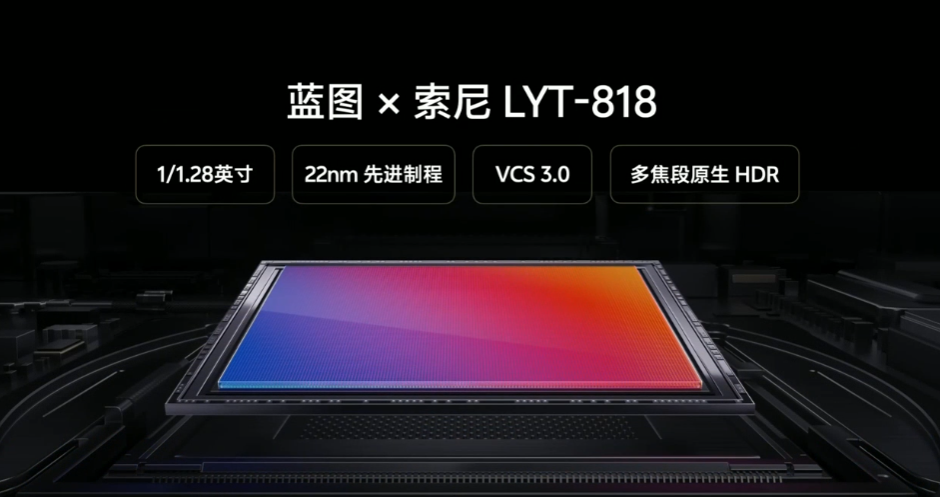 vivo 蓝图 x 索尼 LYT-818 手机影像传感器发布，X200 系列手机首发