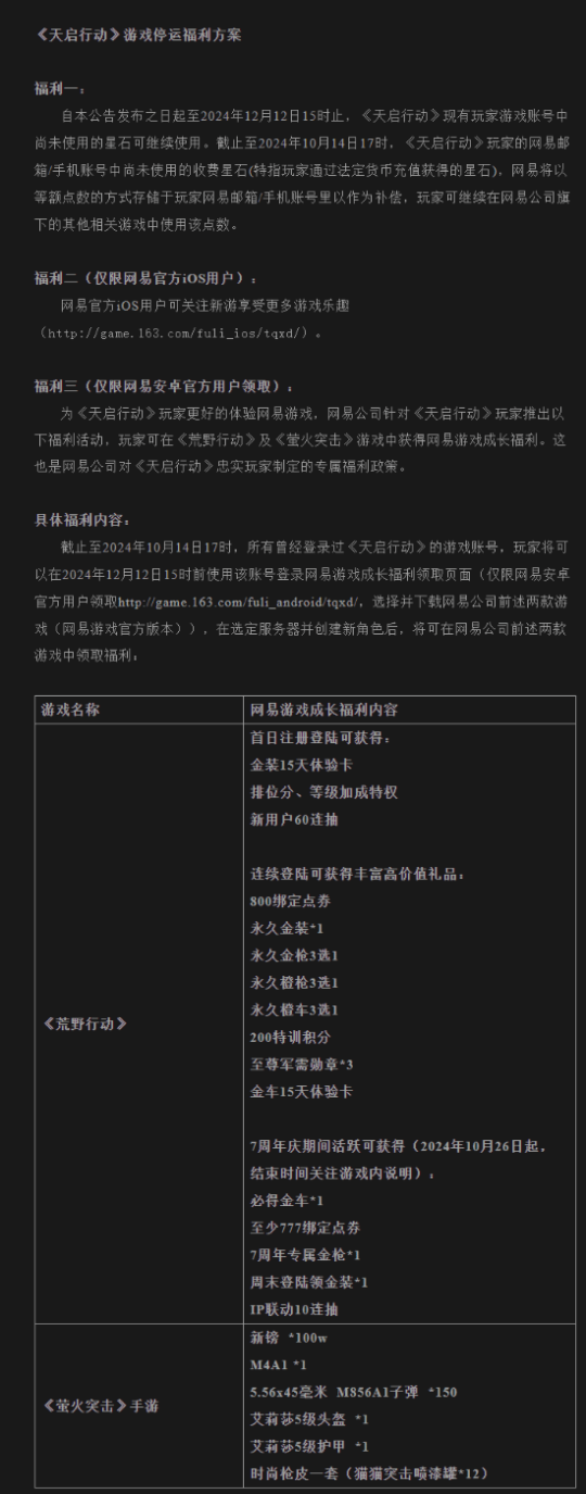 仅公测45天！网易射击手游《天启行动》宣布停运