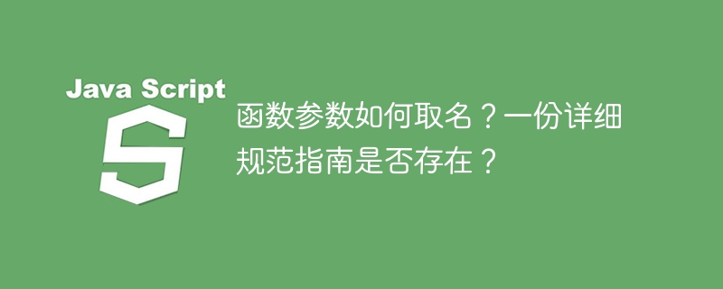 函数参数如何取名？一份详细规范指南是否存在？