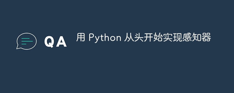 用 python 从头开始​​实现感知器