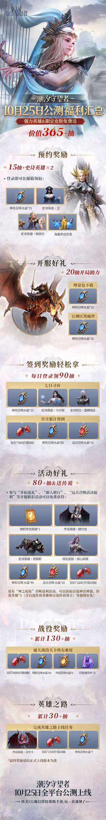 正式公测！欧美CG魔幻塔防策略手游《潮汐守望者》10月25日全平台上线！
