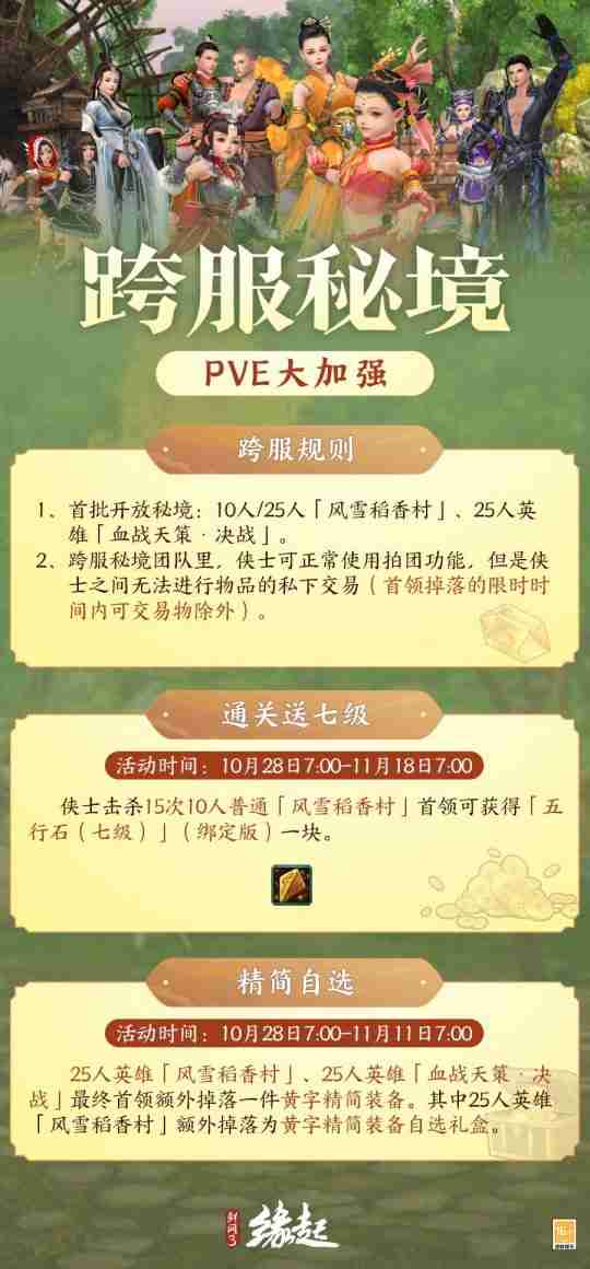 《剑网3缘起》跨服秘境开启 跨界相遇更有“好柿发生”！