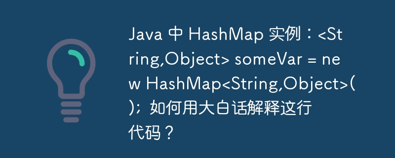 Java 中 HashMap 实例： someVar = new HashMap();  如何用大白话解释这行代码？
