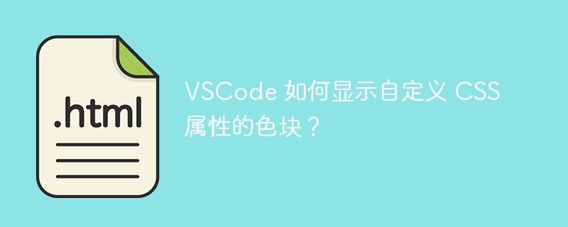 VSCode 如何显示自定义 CSS 属性的色块？