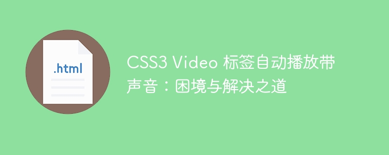 CSS3 Video 标签自动播放带声音：困境与解决之道