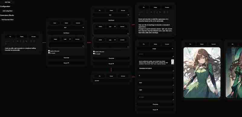 具有生成神经网络和可视化编程元素的网络画布