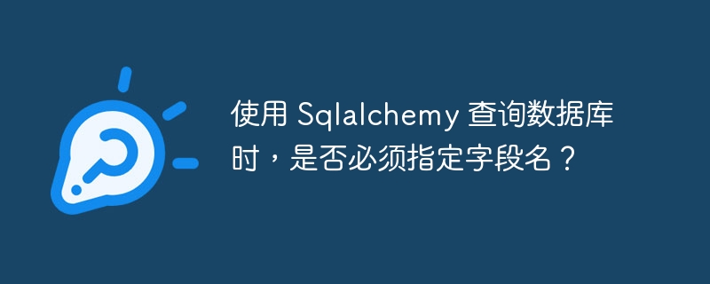 使用 sqlalchemy 查询数据库时，是否必须指定字段名？