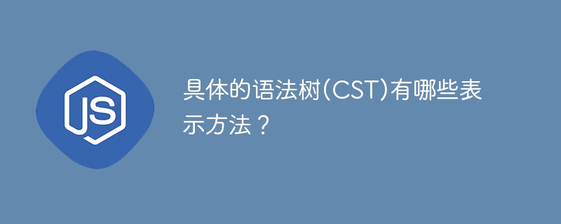 具体的语法树(CST)有哪些表示方法？