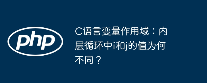 c语言变量作用域：内层循环中i和j的值为何不同？