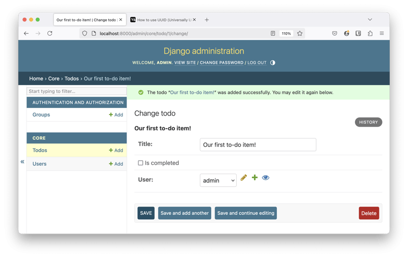 使用 Django 和 HTMX 创建 To-Do 应用程序 – 使用 TDD 添加 Todo 模型部分
