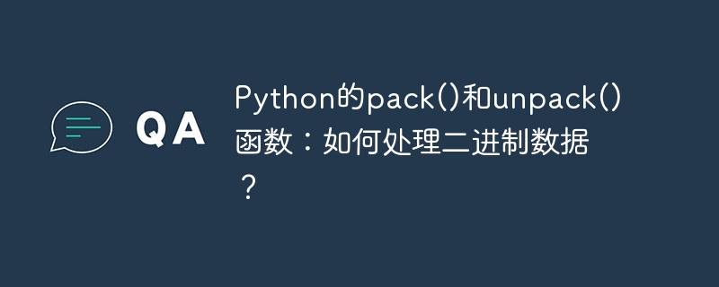 python的pack()和unpack()函数：如何处理二进制数据？
