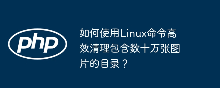 如何使用linux命令高效清理包含数十万张图片的目录？