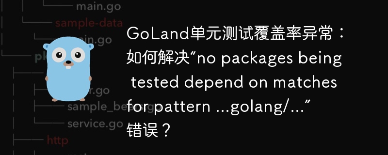 GoLand单元测试覆盖率异常：如何解决“no packages being tested depend on matches for pattern ...golang/...”错误？