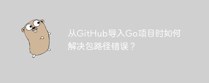 从GitHub导入Go项目时如何解决包路径错误？