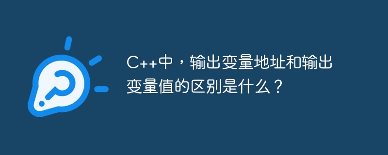 c++中，输出变量地址和输出变量值的区别是什么？