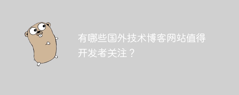 有哪些国外技术博客网站值得开发者关注？