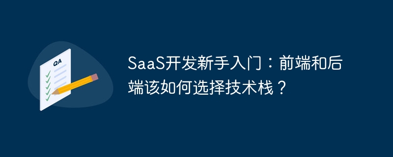 saas开发新手入门：前端和后端该如何选择技术栈？