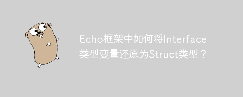Echo框架中如何将Interface类型变量还原为Struct类型？