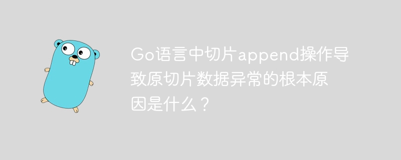 Go语言中切片append操作导致原切片数据异常的根本原因是什么？