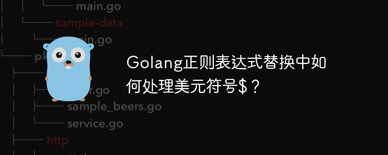 Golang正则表达式替换中如何处理美元符号$？