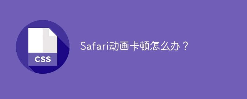Safari动画卡顿怎么办？