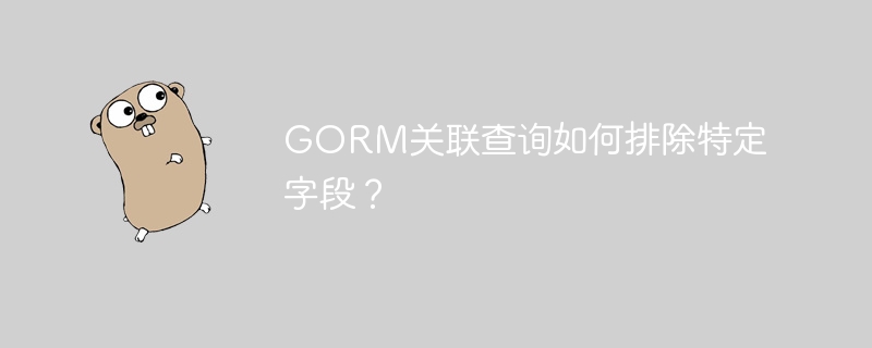 GORM关联查询如何排除特定字段？
