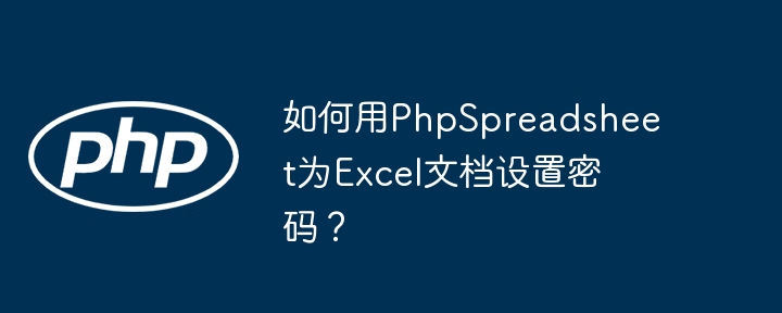 如何用phpspreadsheet为excel文档设置密码？