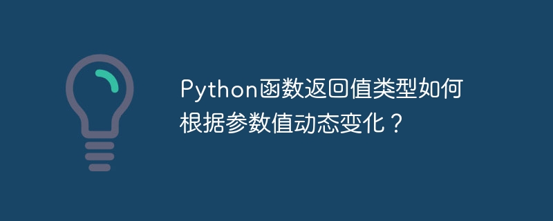 python函数返回值类型如何根据参数值动态变化？