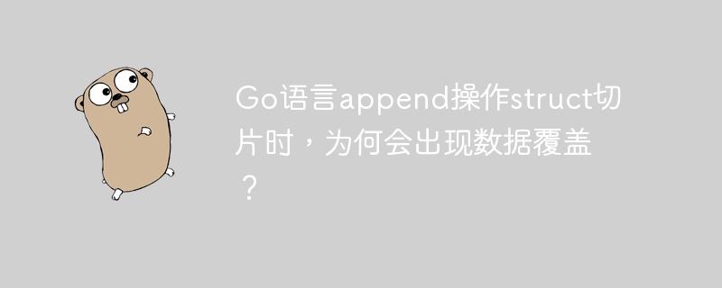 Go语言append操作struct切片时，为何会出现数据覆盖？