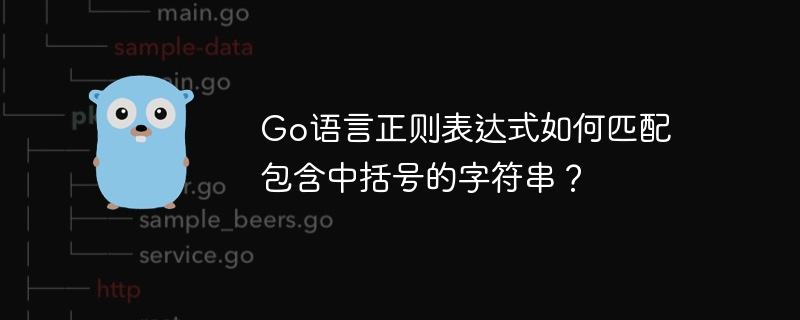 Go语言正则表达式如何匹配包含中括号的字符串？