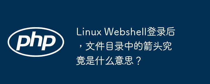 linux webshell登录后，文件目录中的箭头究竟是什么意思？