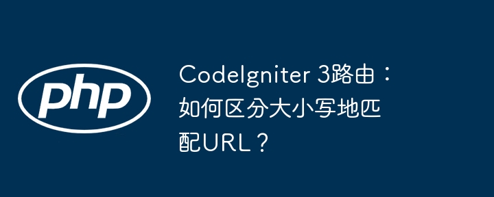 codeigniter 3路由：如何区分大小写地匹配url？