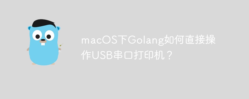 macOS下Golang如何直接操作USB串口打印机？